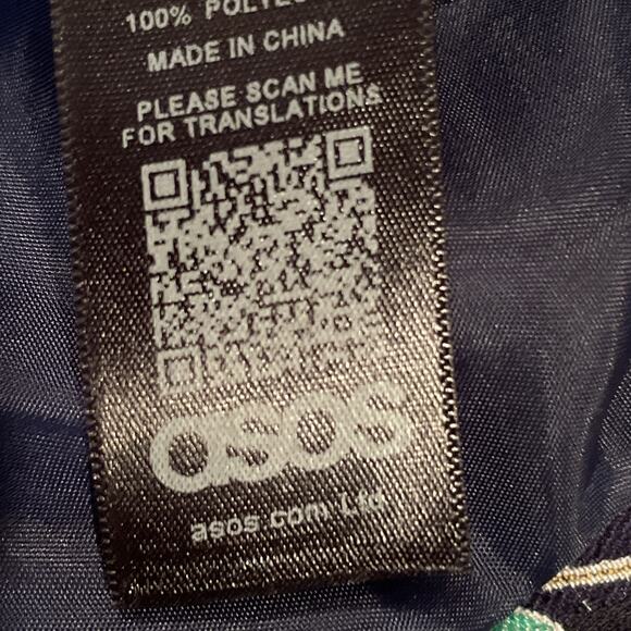 ASOS Blue Green Peacock Jacquard Biker Jacket Artsy Boho Art To Wear US Sz 4 - Picture 16 of 16